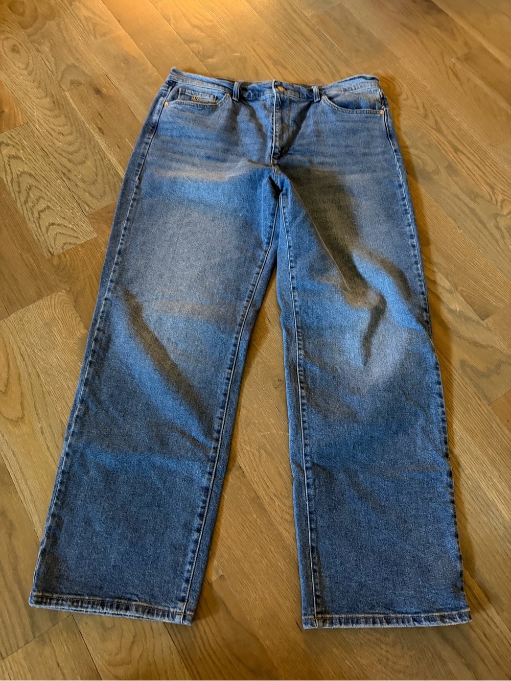 Gloria Vanderbilt Women's Boyfriend Jeans in Medium Blue Wash High Rise
